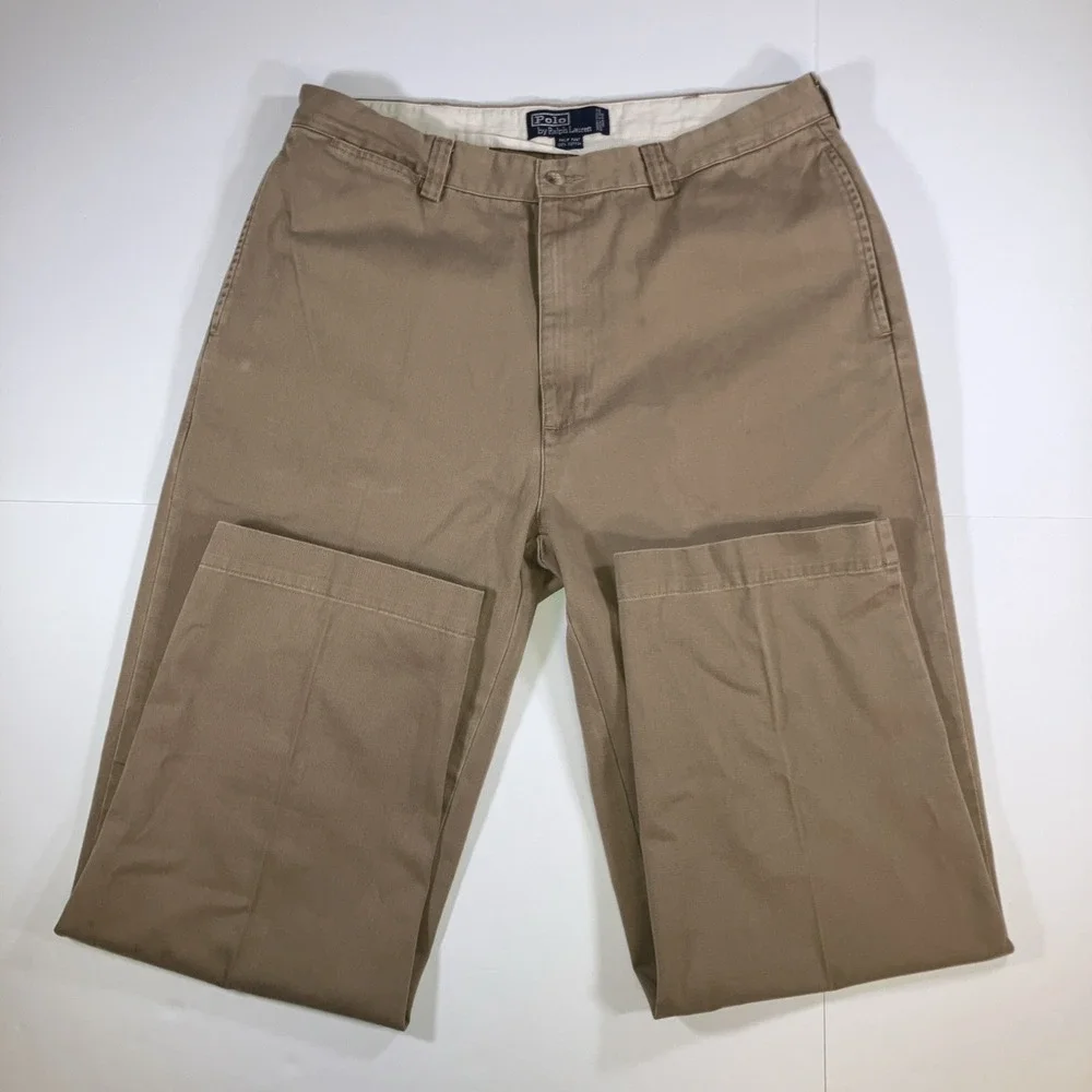 Polo Ralph Lauren Philip Pant Mens 36x30 Khaki Chino Straight Cotton Twill